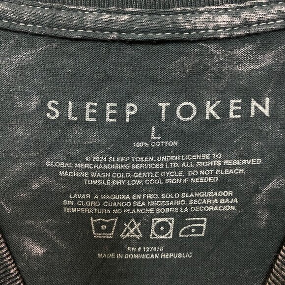Sleep Token Take Me Back to Eden Aqua Regia Rock Band Mineral Wash T-Shirt Large - Picture 4 of 4